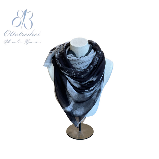 813 Ottotredici Jimi Hendrix News Print Scarf