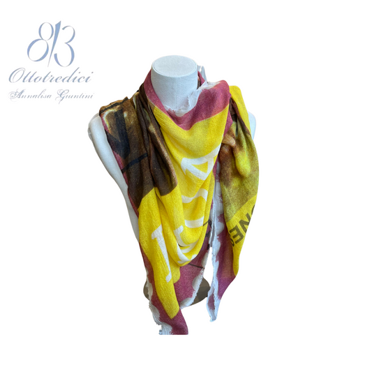 813 Ottotredici Rolling Stones Rwanda Print Scarf