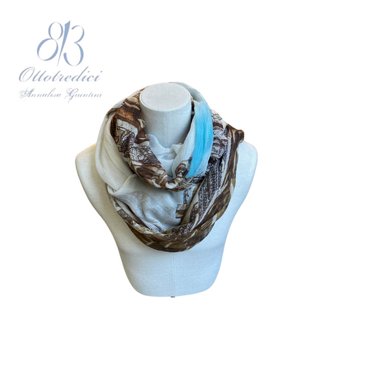 813 Ottotredici Eiffel Tower Print Scarf