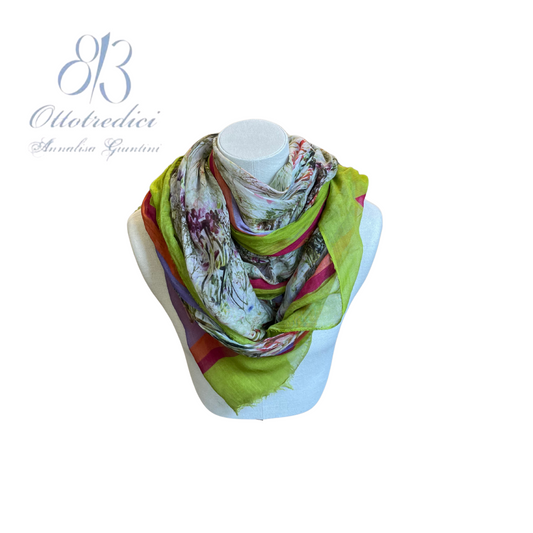 813 Ottotredici Floral Print Scarf