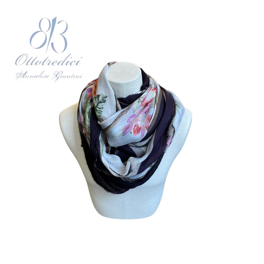 813 Ottotredici Floral Print Scarf