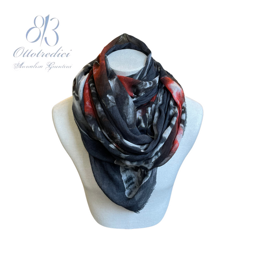 813 Ottotredici Sacred Heart Print Scarf