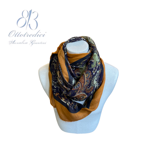 813 Ottotredici Paisley Print Scarf