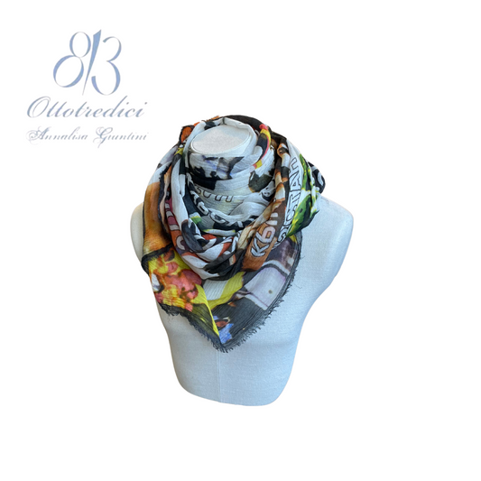 813 Ottotredici Beatles Print Scarf