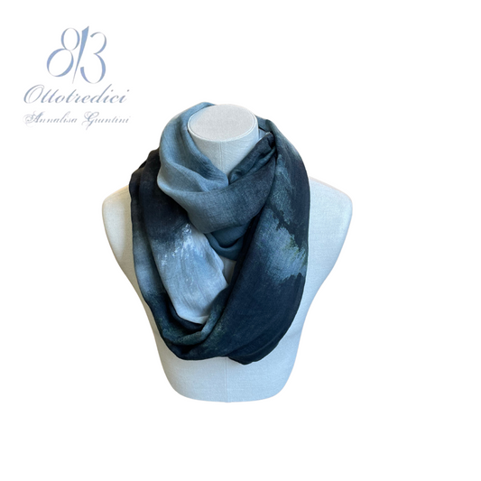 813 Ottotredici Foggy Forest Print Scarf