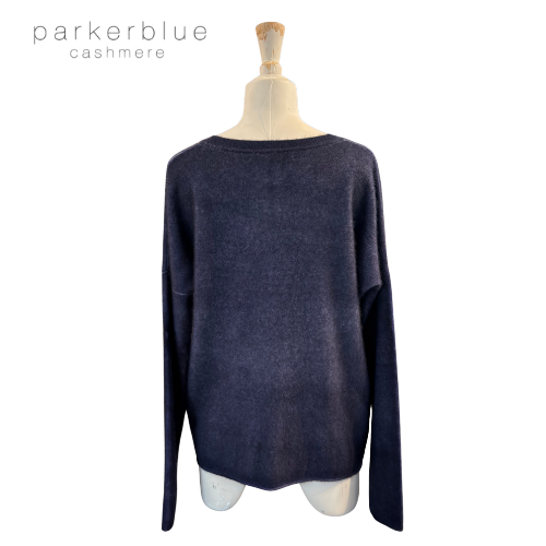 Parker Blue Long Sleeve Cashmere Sweater