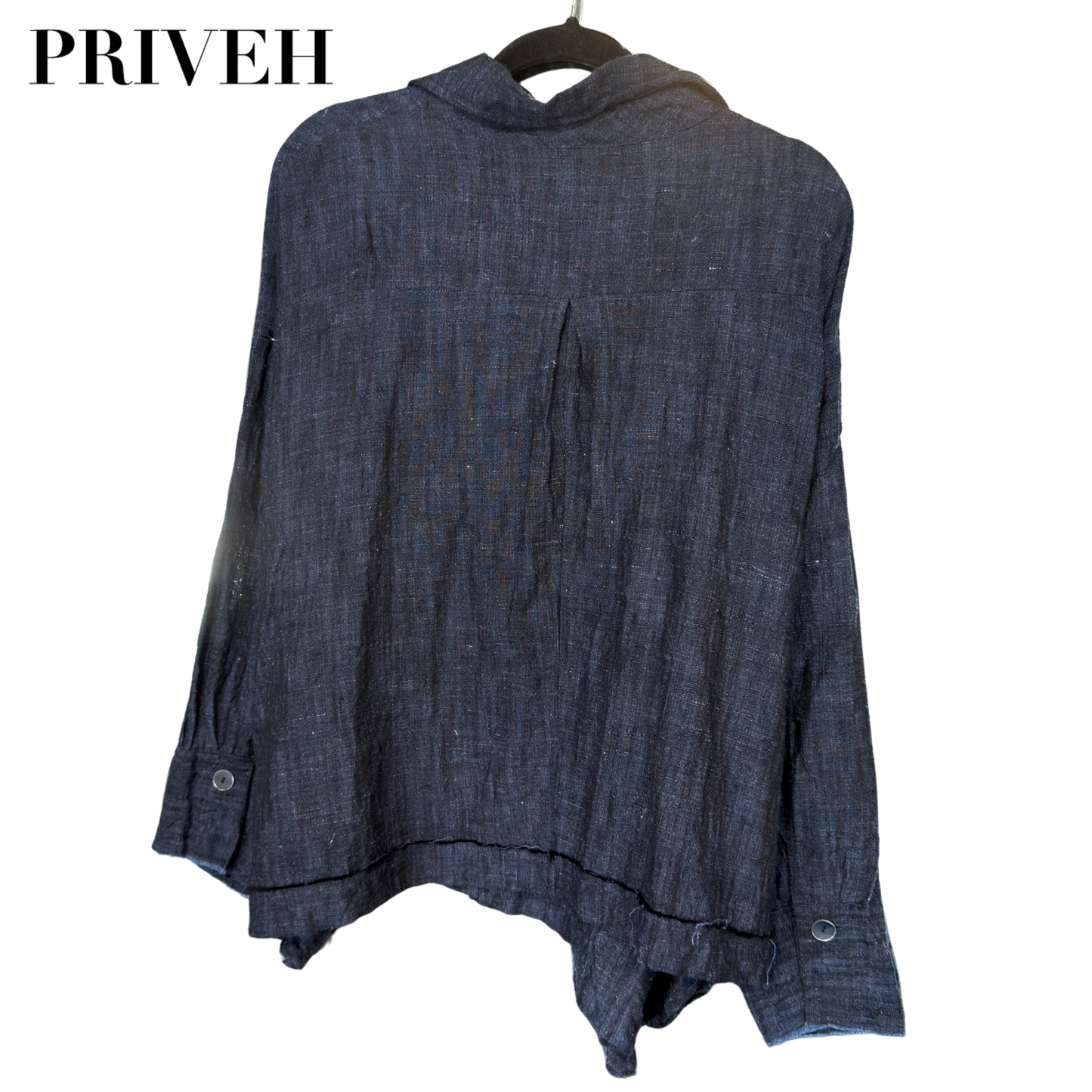 Priveh Long Sleeve Blouse in Color Night