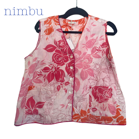 Nimbu Waist Coat in Primavera Pink