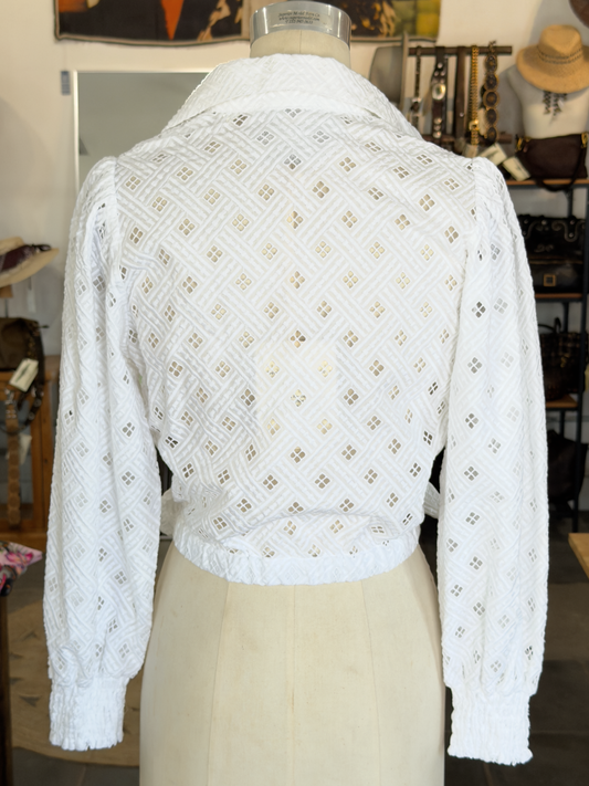 Temptation Positano Limone Bianco Long Sleeve Button Down Shirt