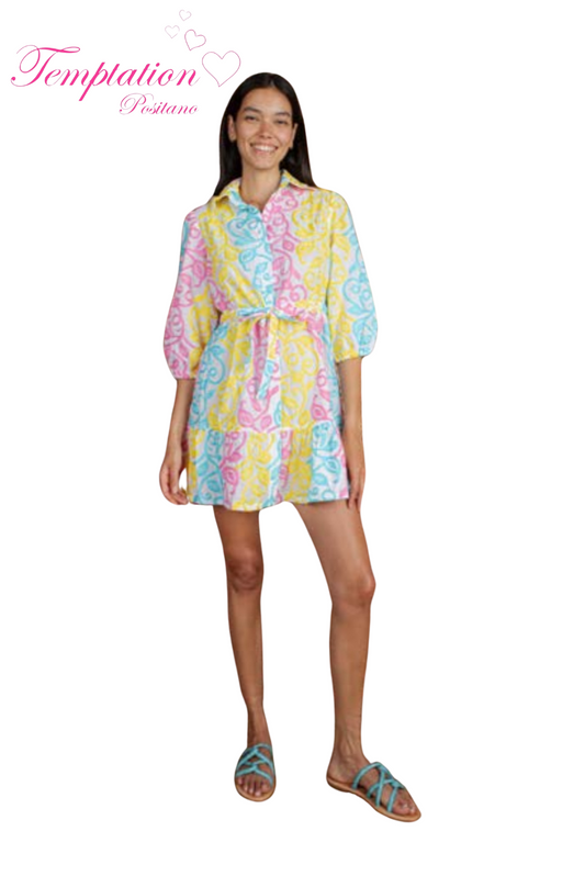 Temptation Positano Metauro Mini Dress in Multicolor