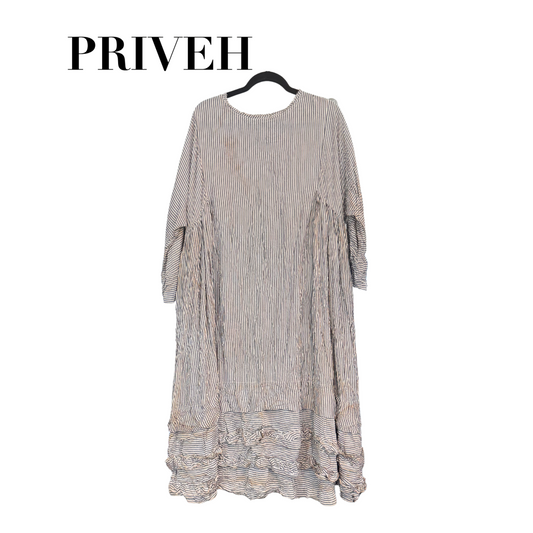 Priveh Long Ruffled Dress