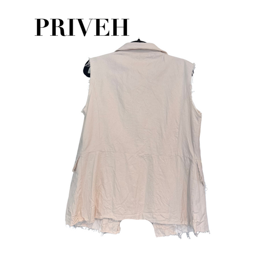 Priveh Button Down Sleeveless Jacket