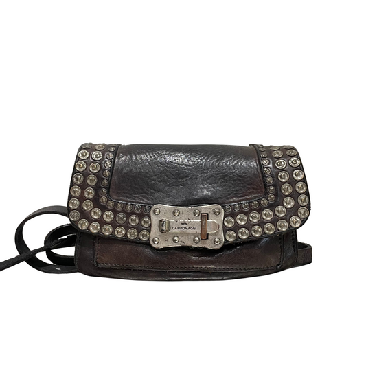 Campomaggi Riveted Crossbody Bag in Nero