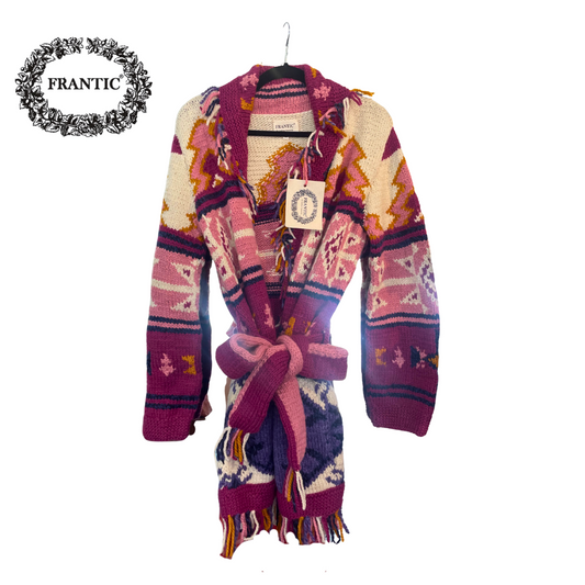 Frantic Passion Fruit Wrap Sweater