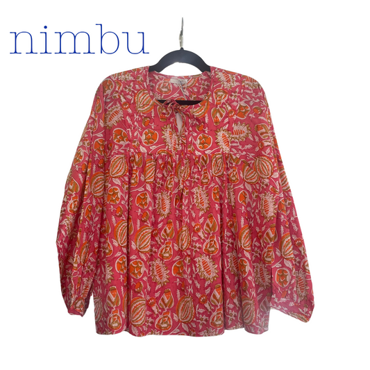 Nimbu Tamia Blouse in Anshi Rose