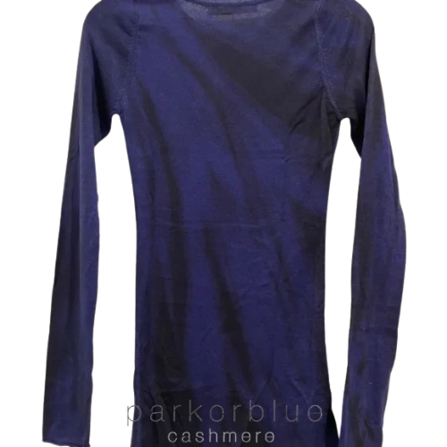 Parker Blue Cashmere Black and dark blue tie dye long line sweater