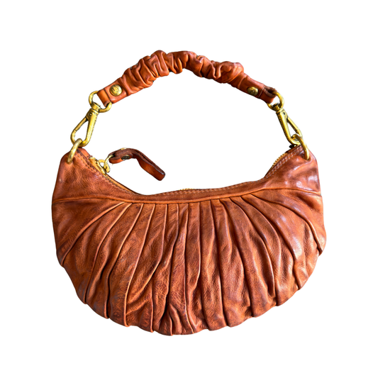Shoulder Bag "LUNA" in Mattone