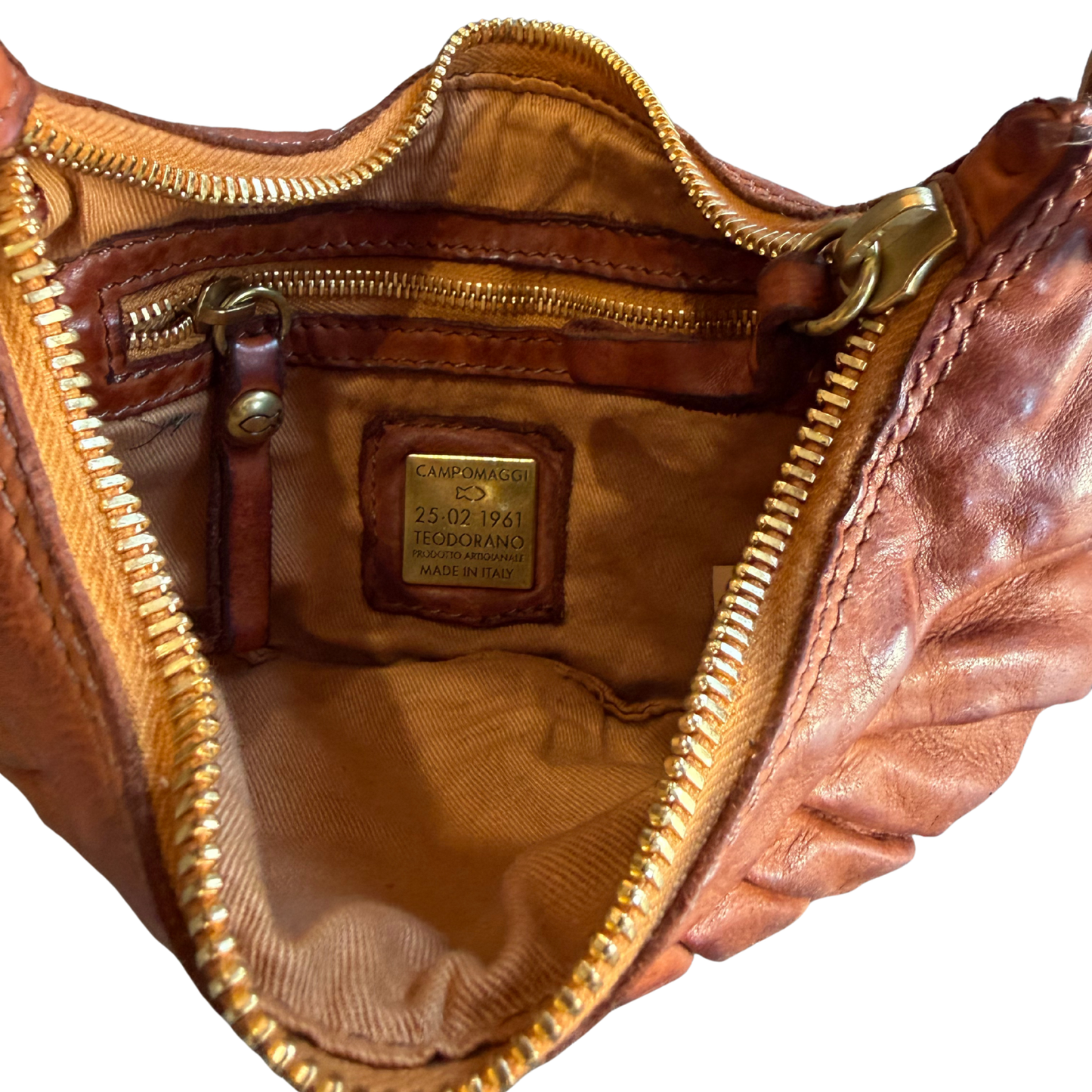 Shoulder Bag "LUNA" in Mattone