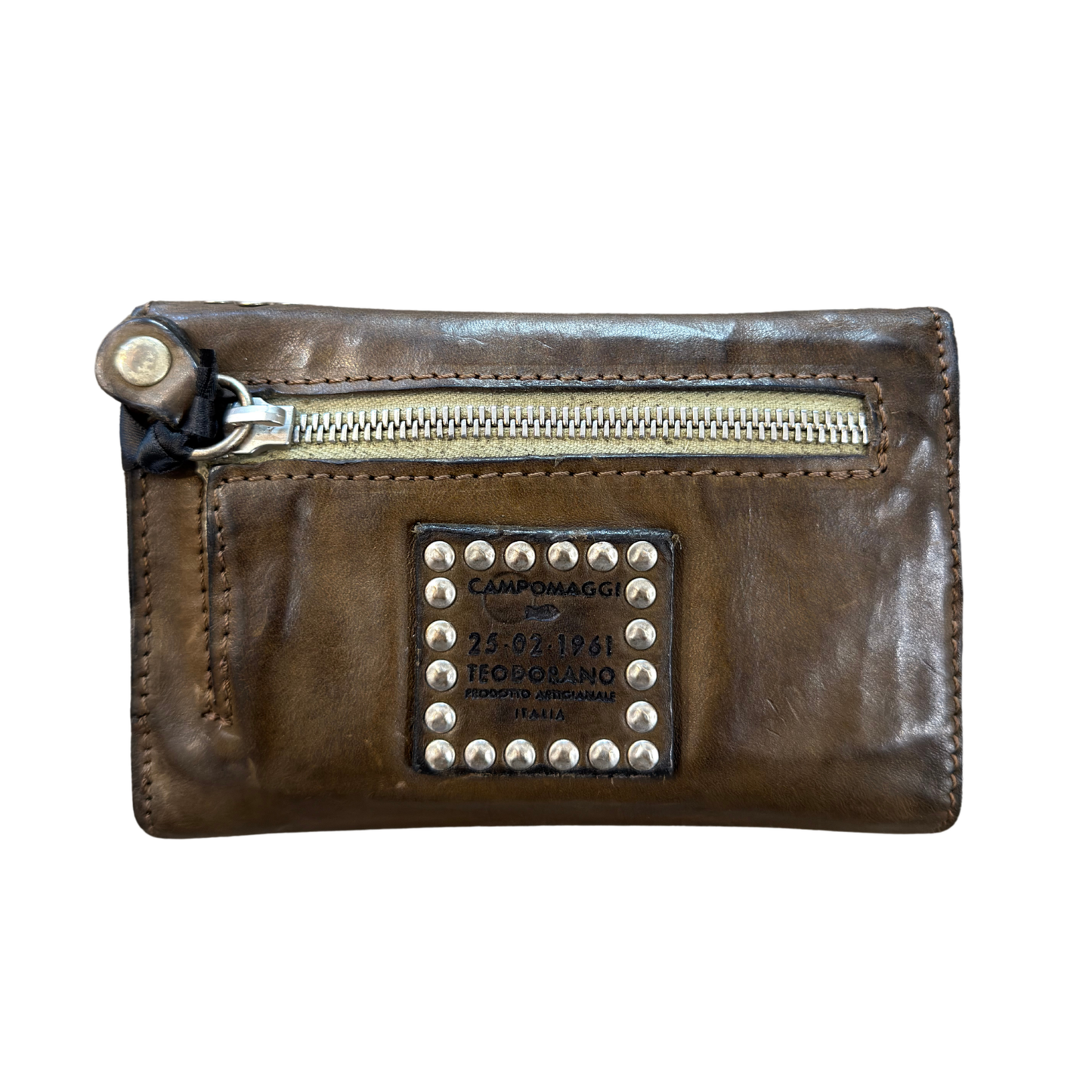 Studded Campomaggi Wallet in Military