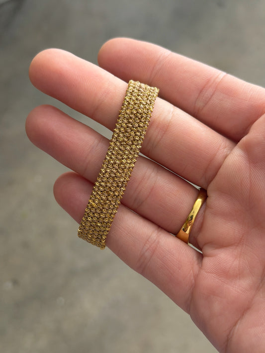 Dag Gioielli Textured Gold & Silver Bracelet