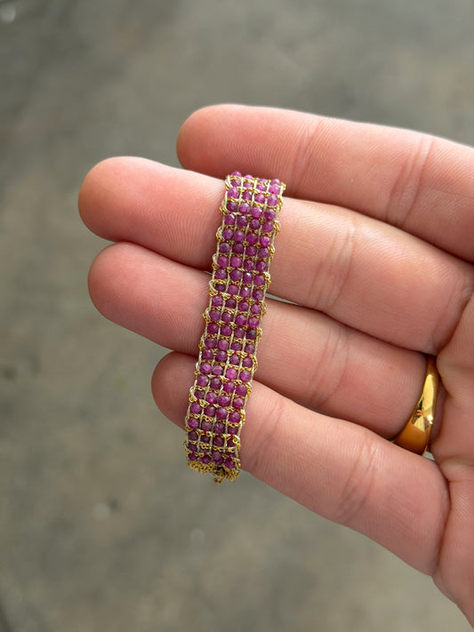 Dag Gioielli Gold/Silver and Ruby Tourmaline Bracelet