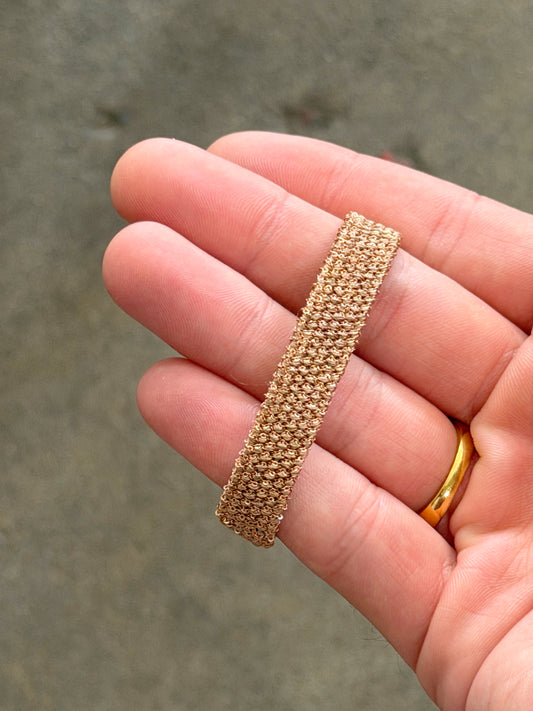 Dag Gioielli Textured Rose/Silver Bracelet