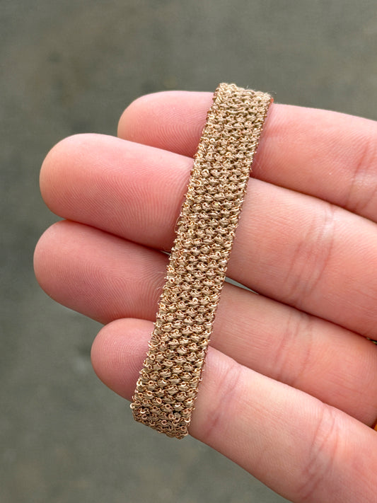 Dag Gioielli Textured Rose/Silver Bracelet