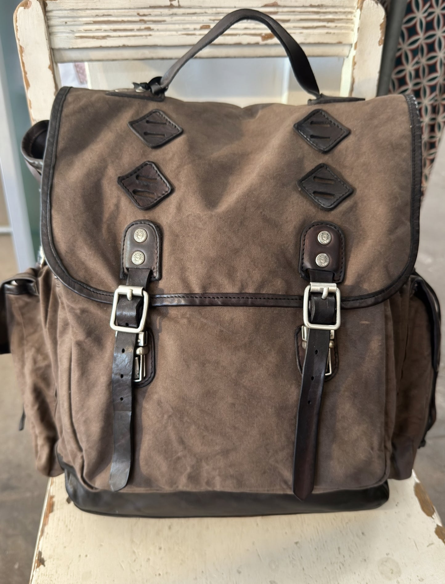 Campomaggi Canvas Backpack in Grigio