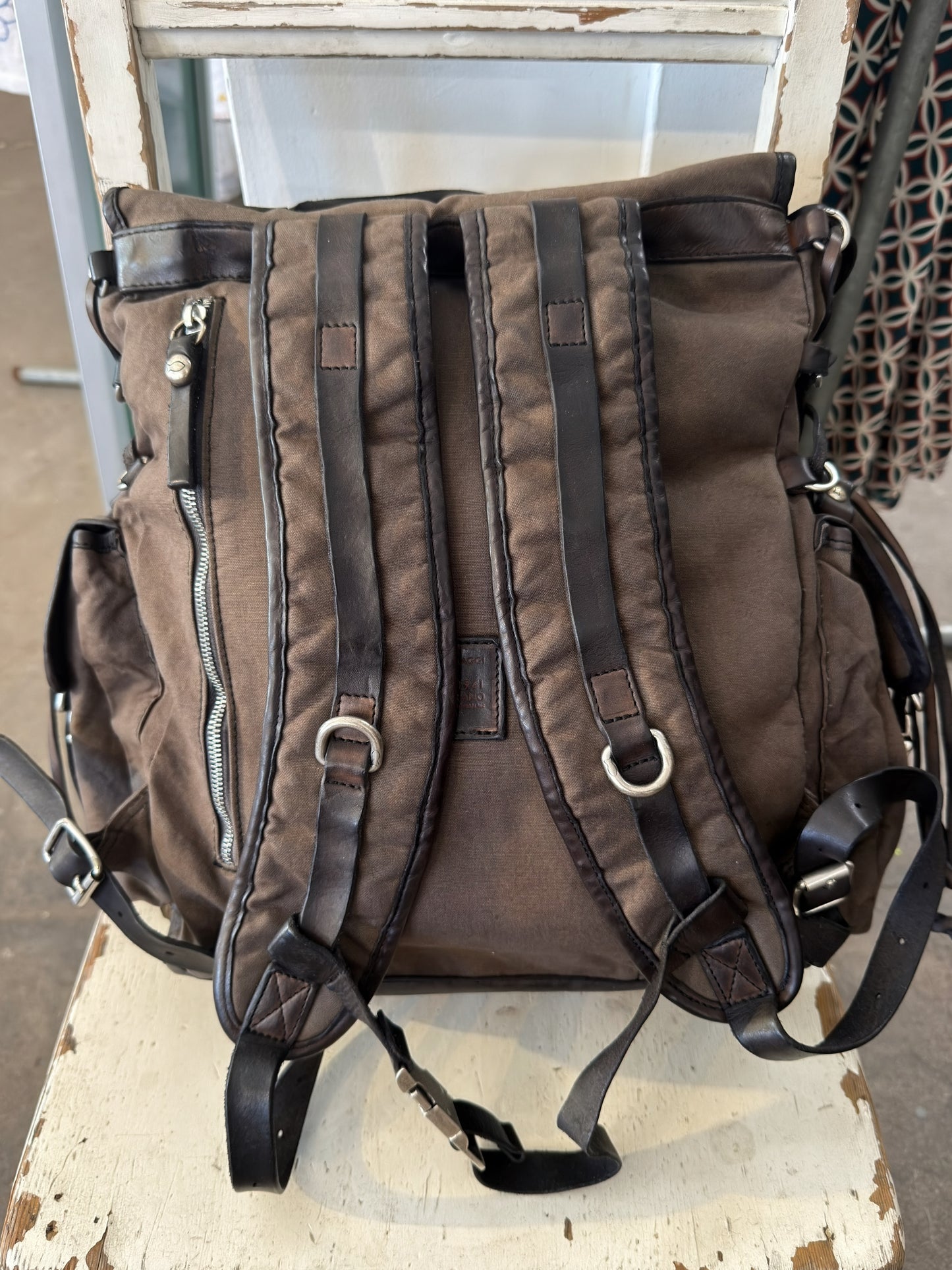 Campomaggi Canvas Backpack in Grigio