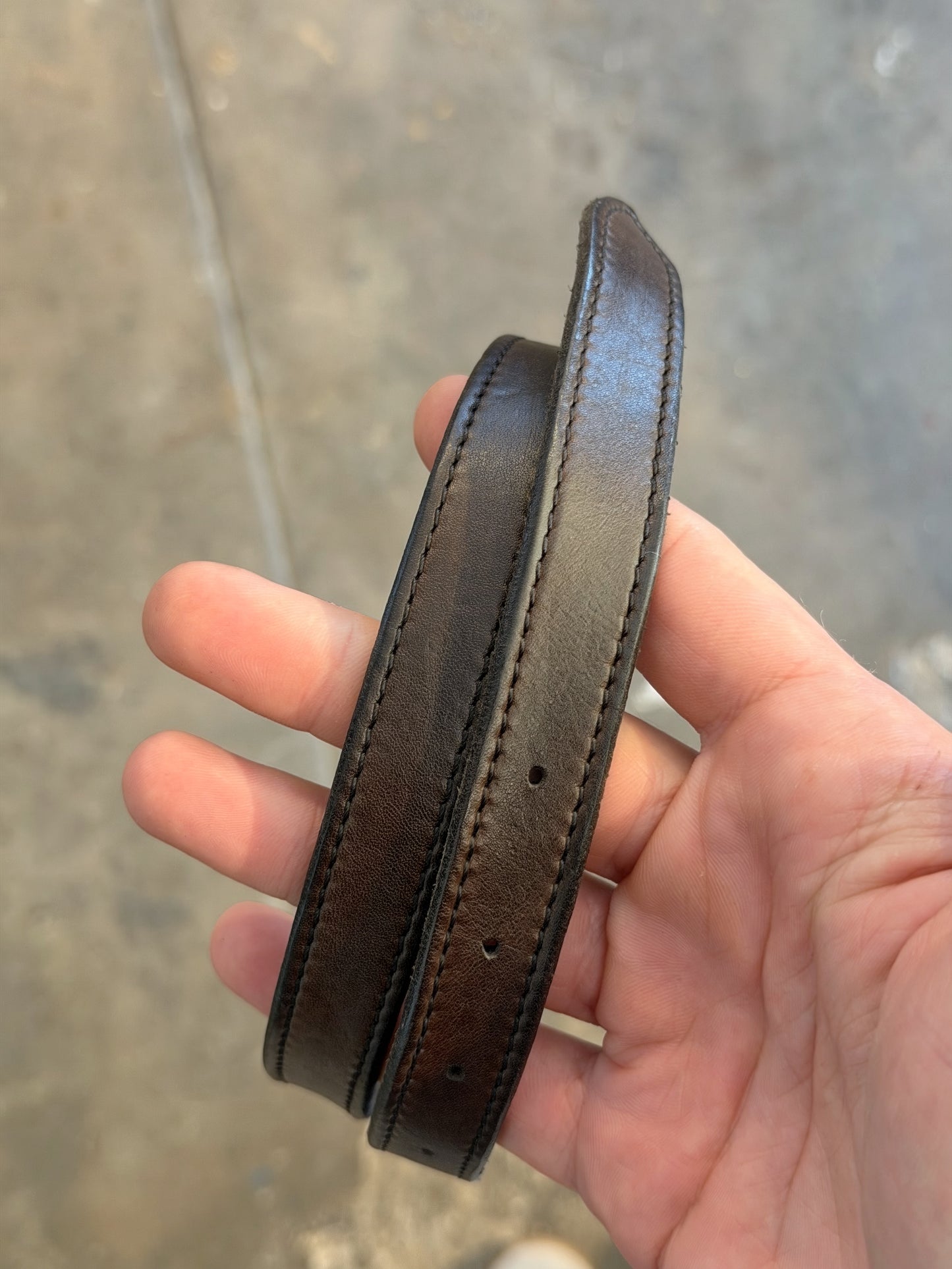 Campomaggi Leather Belt in Grigio
