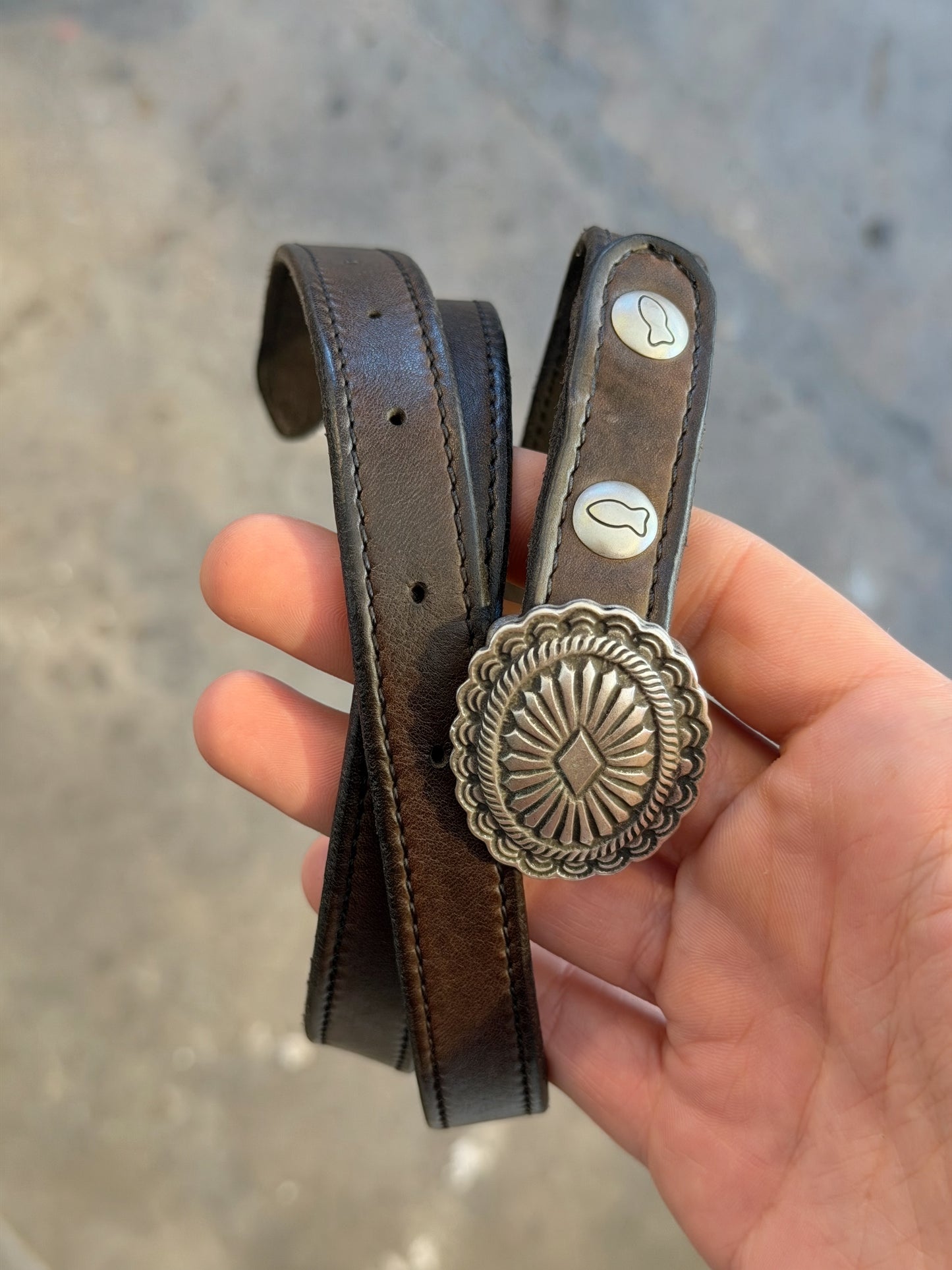 Campomaggi Leather Belt in Grigio