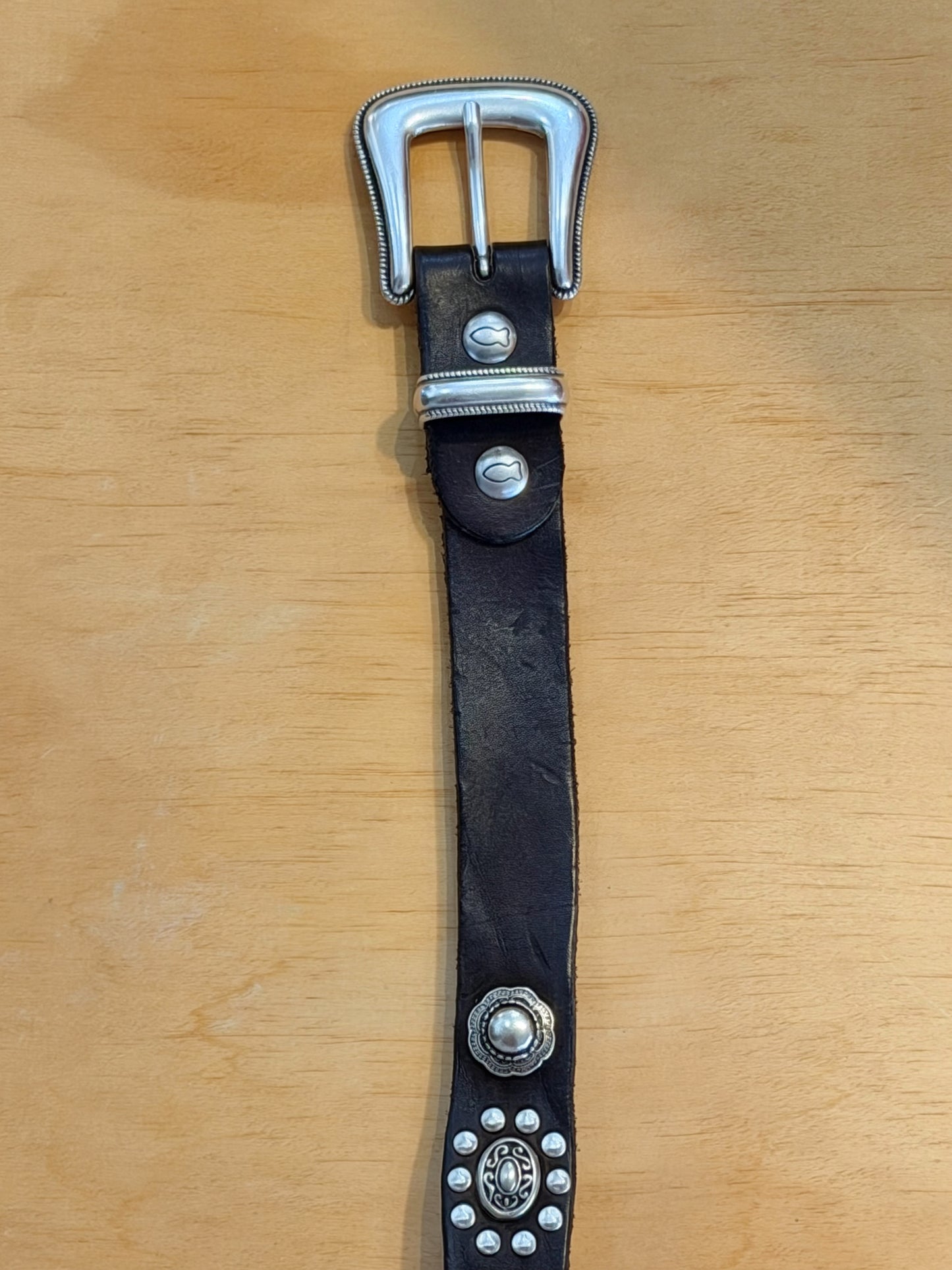 Campomaggi Leather Studded Belt in Moro