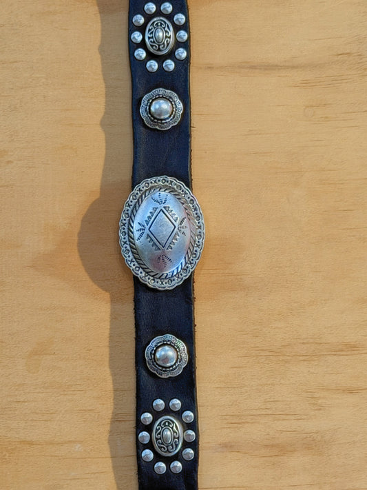 Campomaggi Leather Studded Belt in Moro