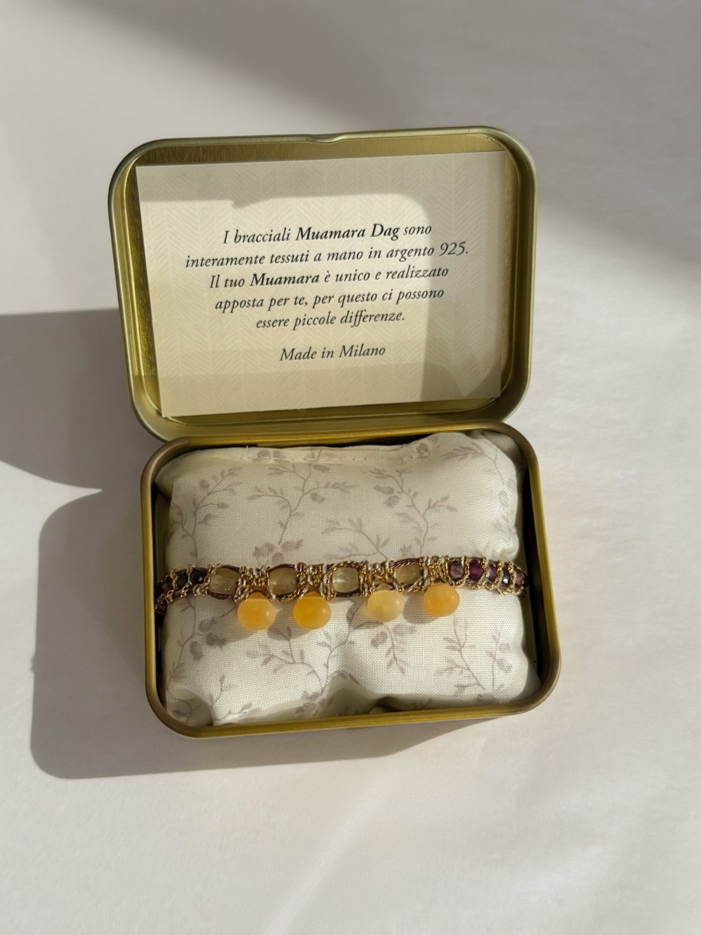 Dag Gioielli Bracelet 14k Gold Plated with Semi-Precious Stones