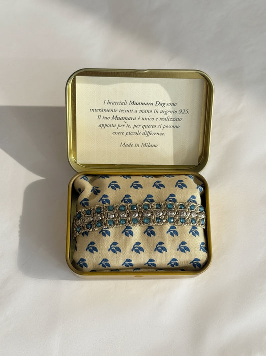 Dag Gioielli Silver Bracelet with London Blue Topaz