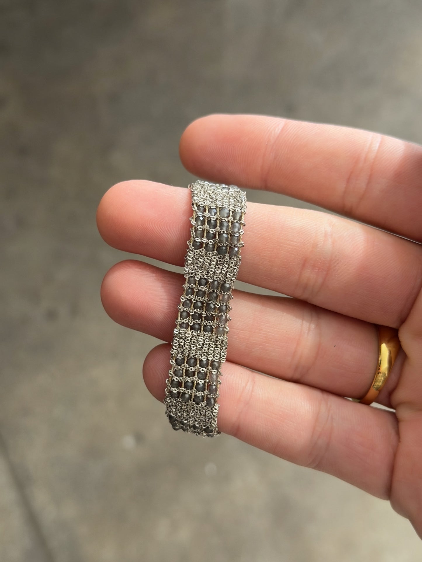 Dag Gioielli Silver Bracelet with Grey Moonstone