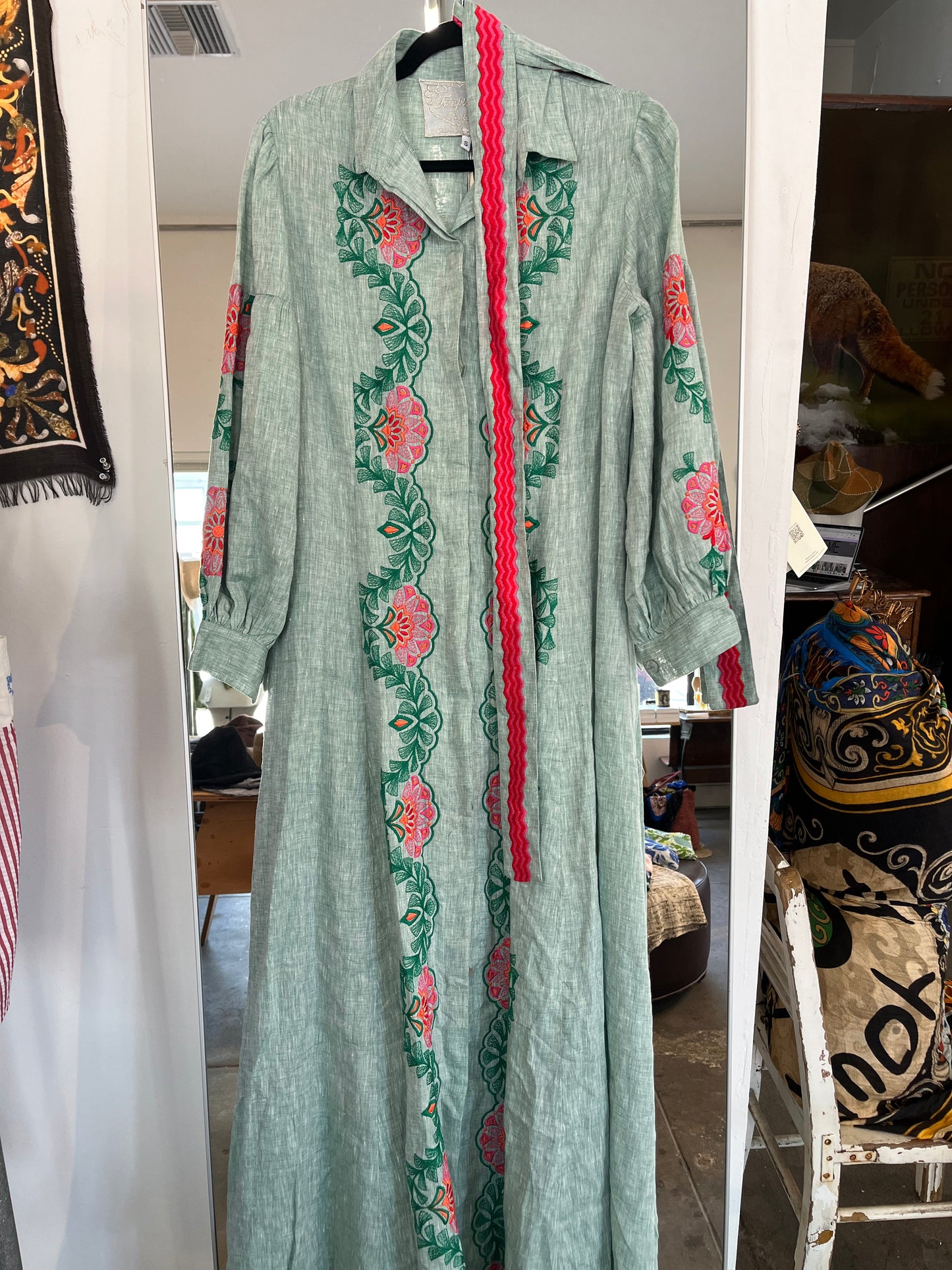 Temptation Positano Buttoned Dress with Tie