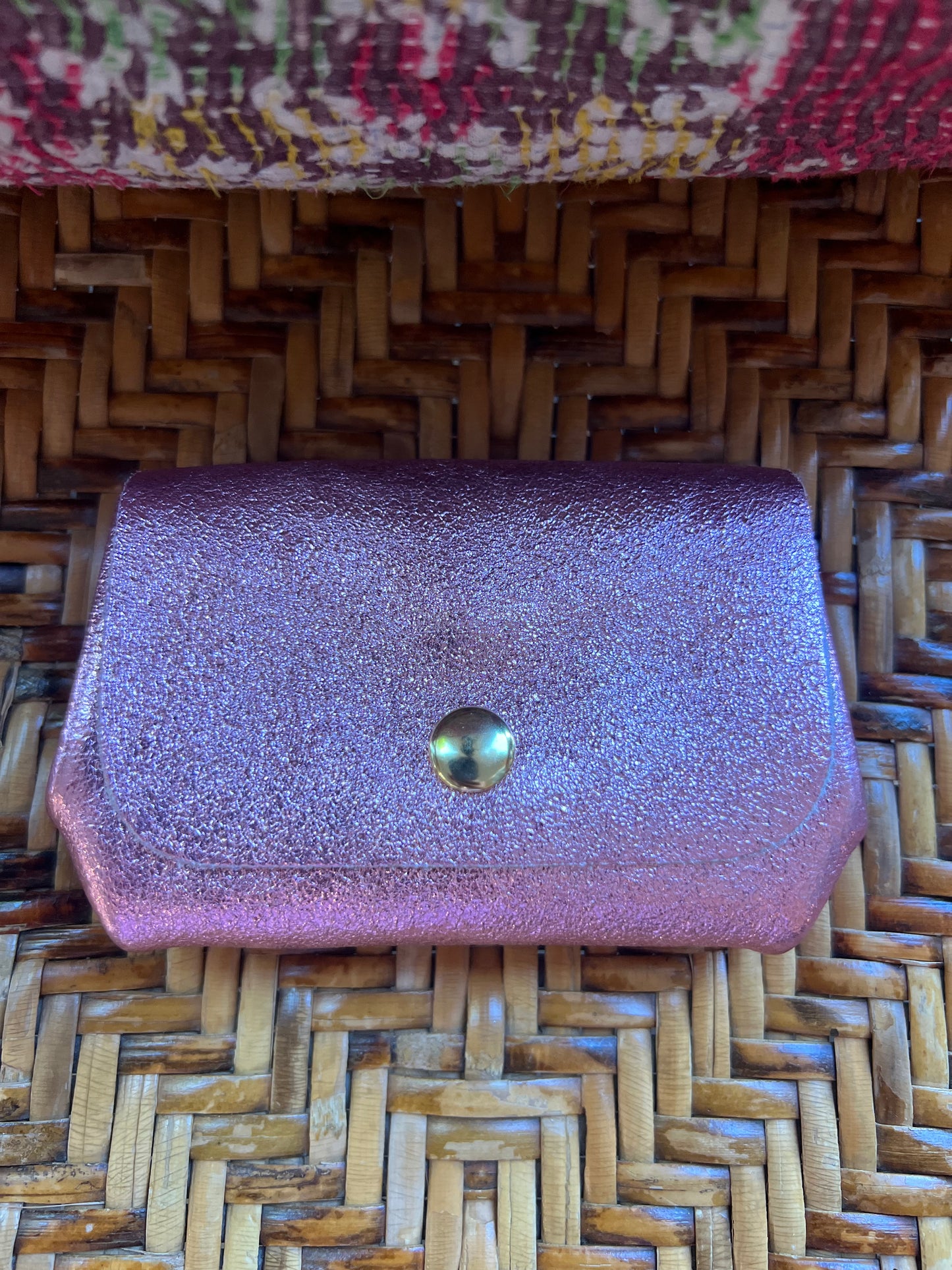 Boheme Wallet in Light Pink Metallic