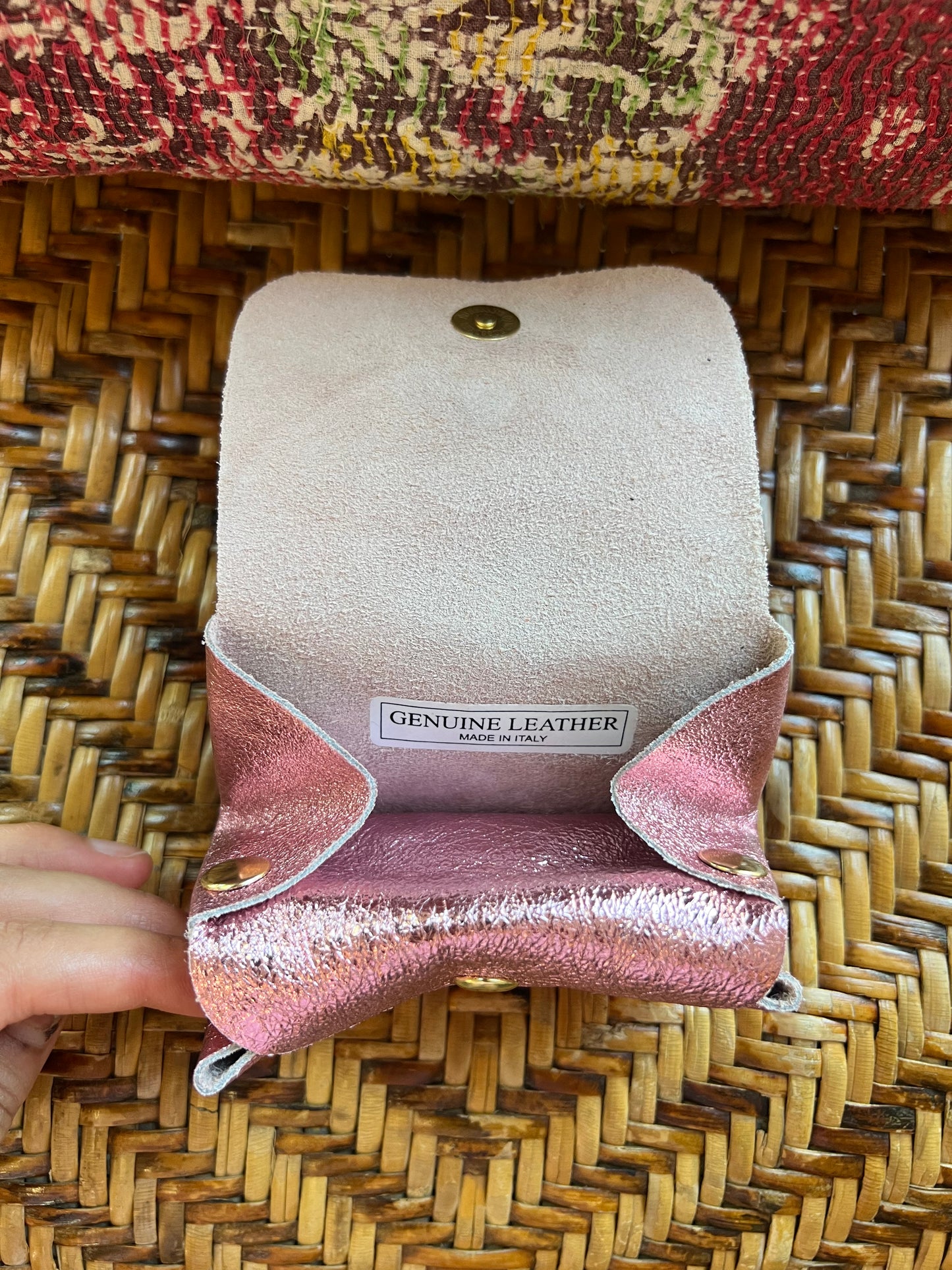 Boheme Wallet in Light Pink Metallic