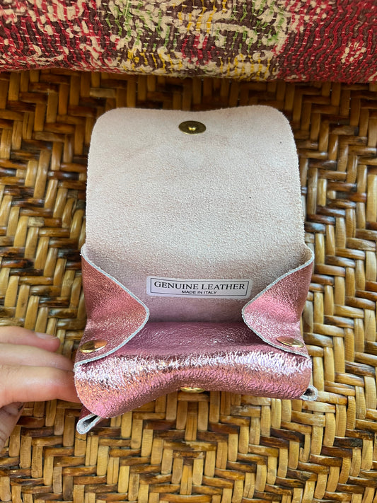 Boheme Wallet in Light Pink Metallic