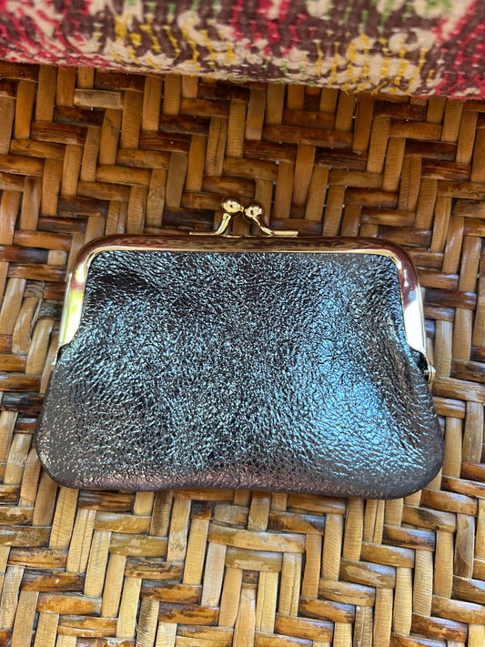 Boheme Wallet - Kiss Lock Frame in Dark Grey