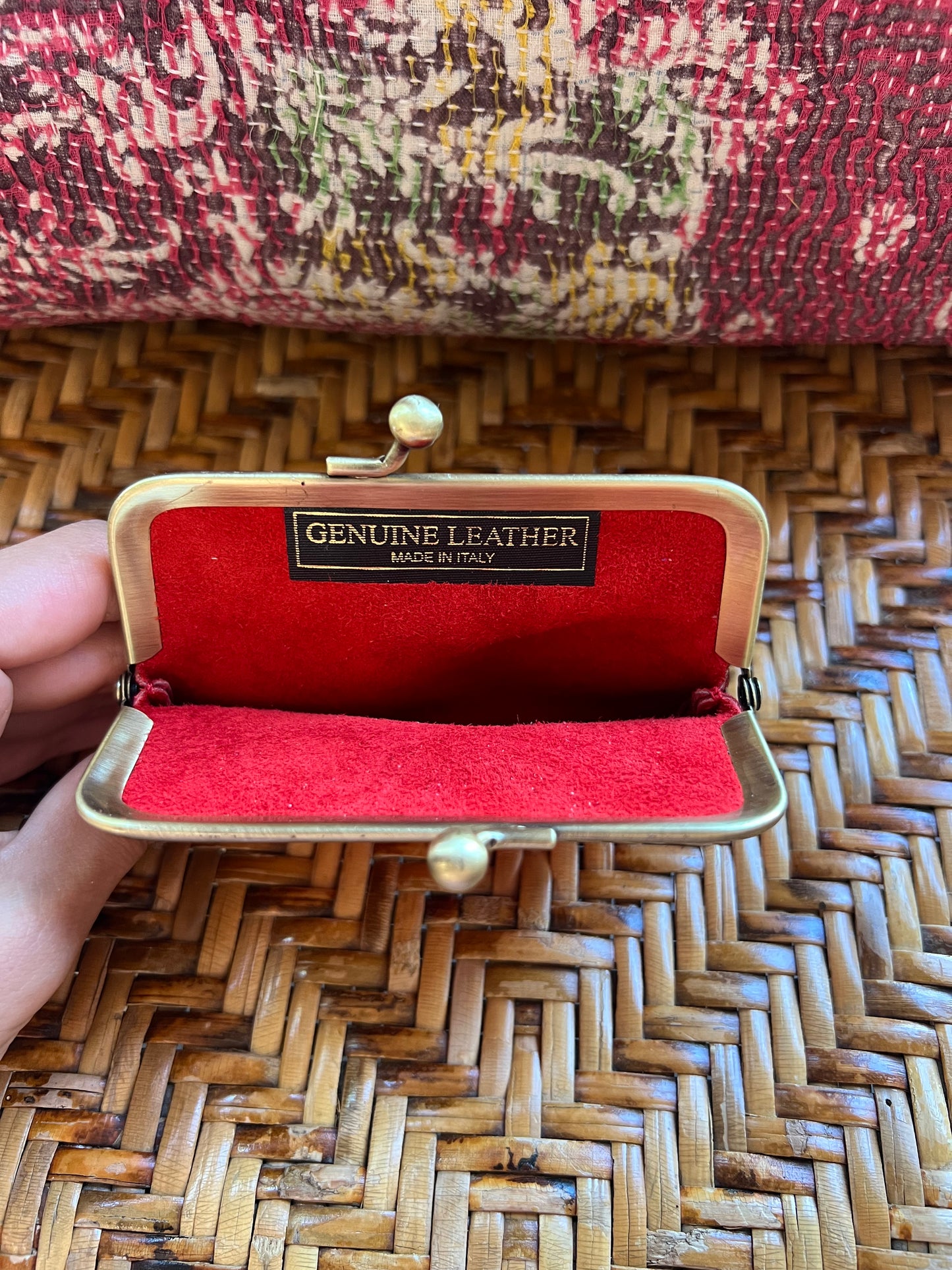 Boheme Wallet - Kiss Lock frame  in Red