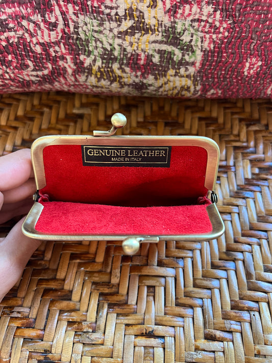 Boheme Wallet - Kiss Lock frame  in Red