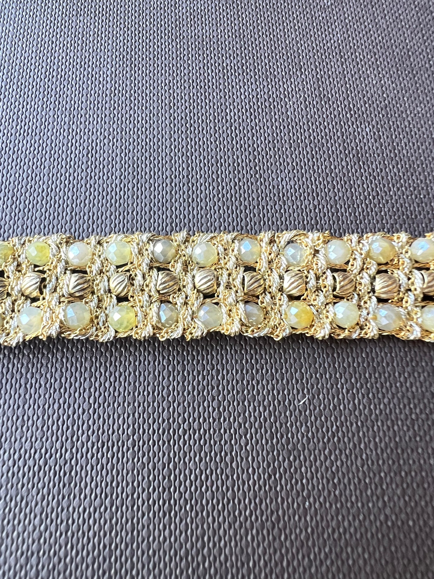 DAG Gold Moonstone Woven Bracelet