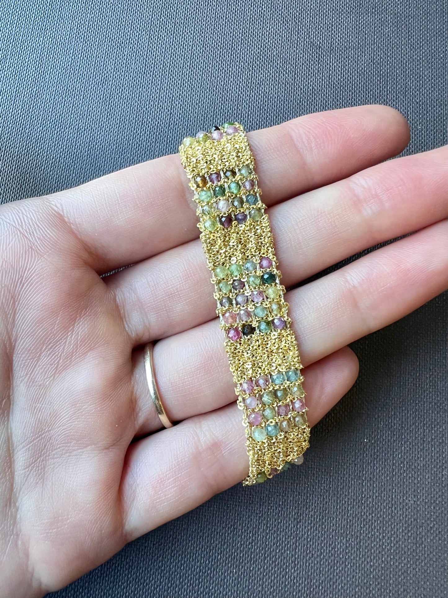 Dag Woven Gold Tourmaline Bracelet