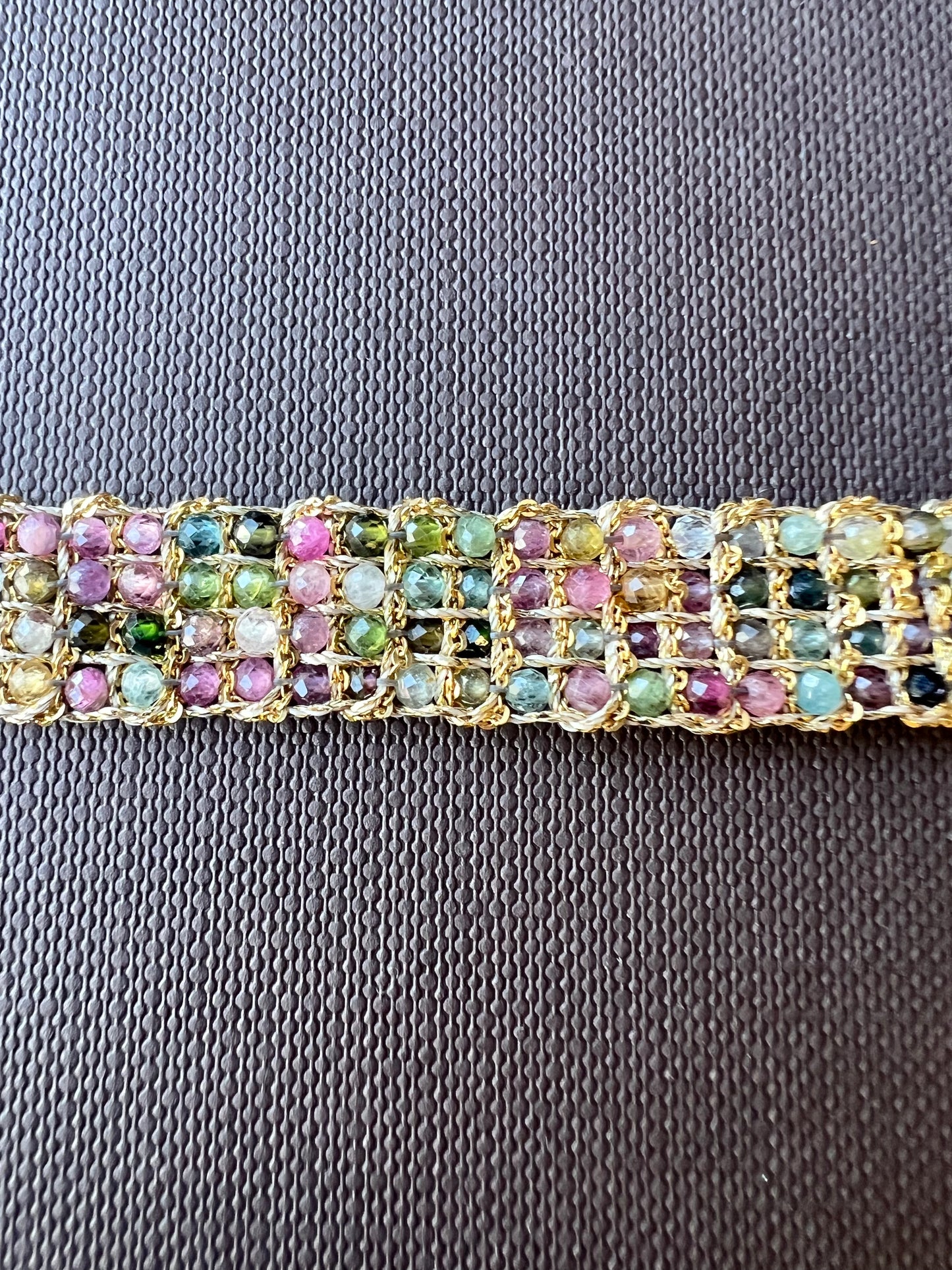Dag Woven Gold Gemstones Bracelet