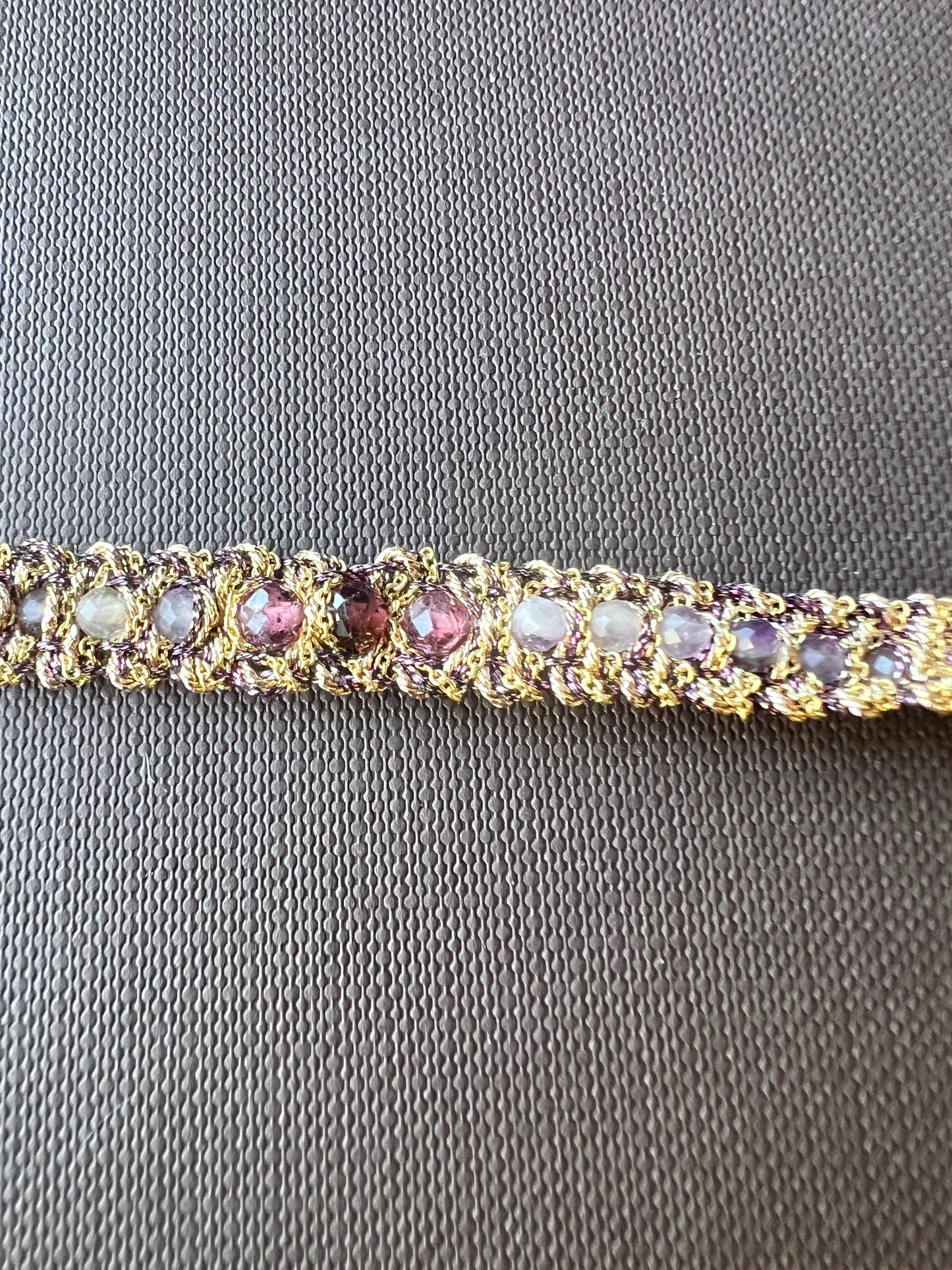 DAG Woven Gold Gemstone Bracelet