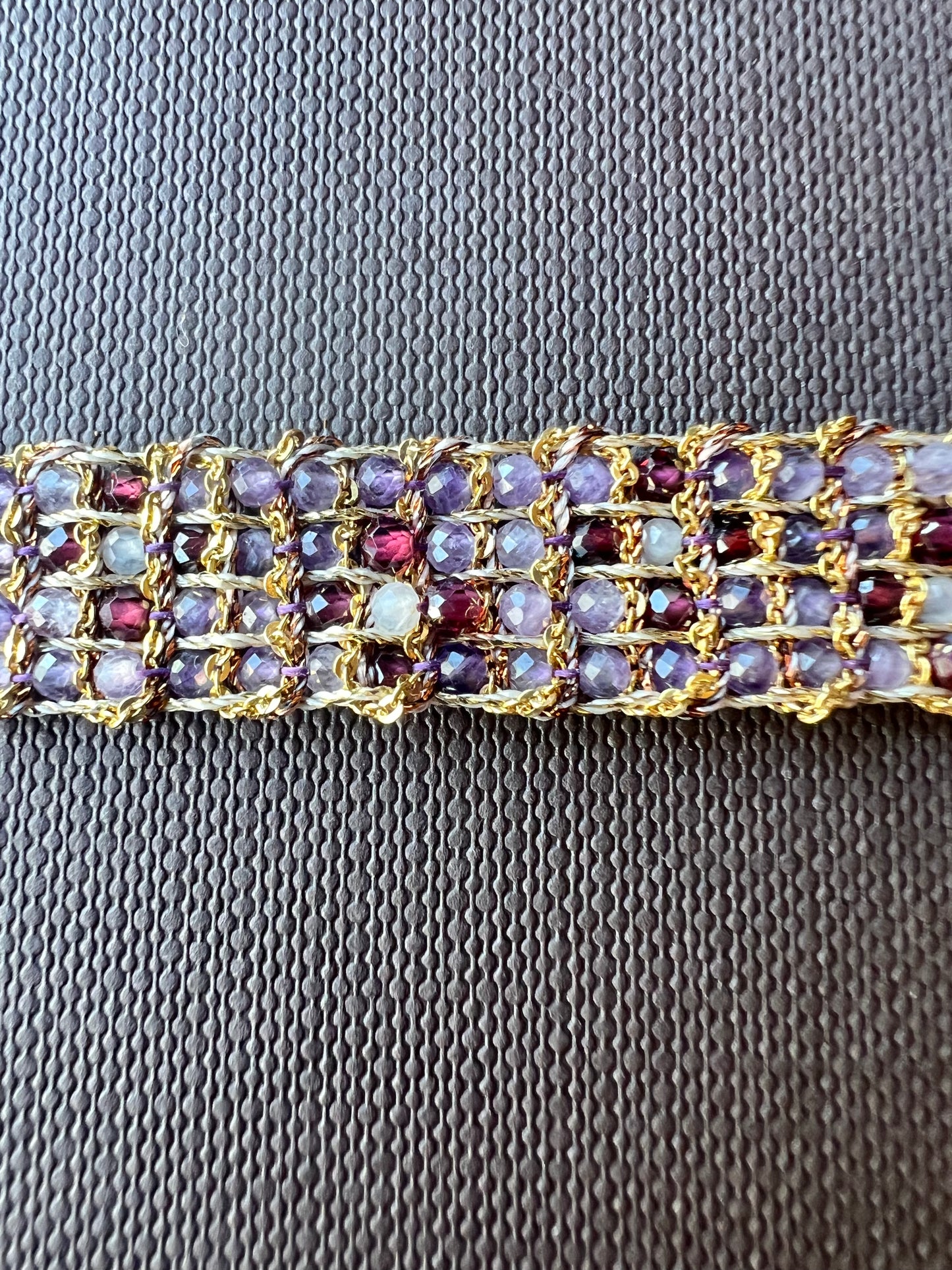 DAG Woven Gold Gemstone Bracelet