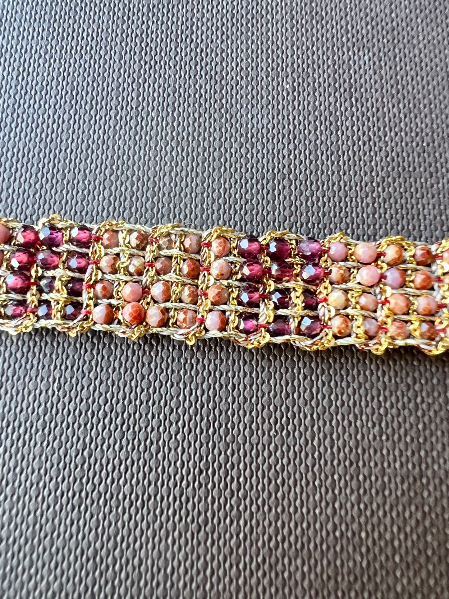 DAG Woven Gold Gemstone Bracelet