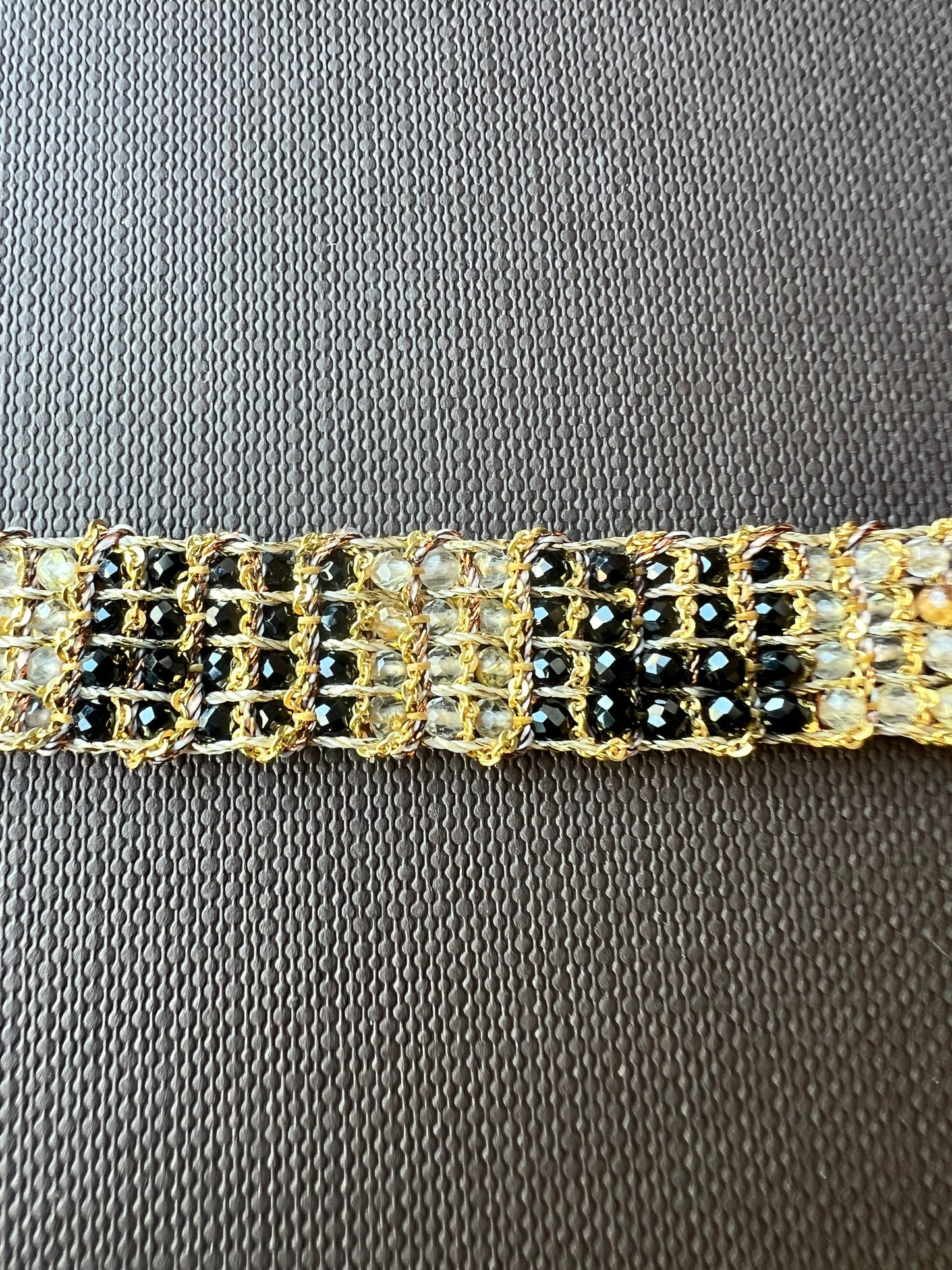 DAG Gold Woven Gemstones Bracelet